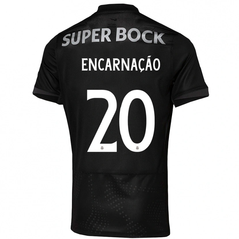 Danxen Mænd Telma Encarnação #20 Sort Hvid Udebane Spillertrøjer 2025/26 Trøje T-Shirt