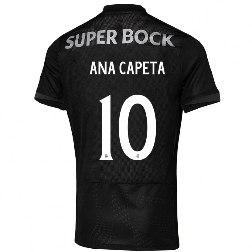Danxen Mænd Ana Capeta #10 Sort Hvid Udebane Spillertrøjer 2025/26 Trøje T-Shirt
