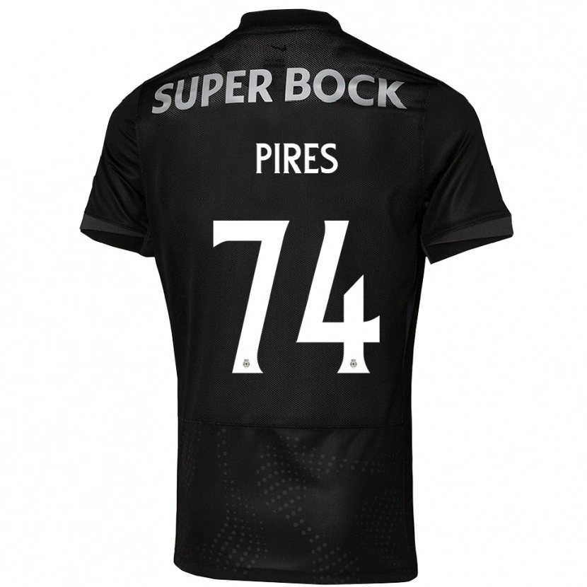 Danxen Mænd Guilherme Pires #74 Sort Hvid Udebane Spillertrøjer 2025/26 Trøje T-Shirt