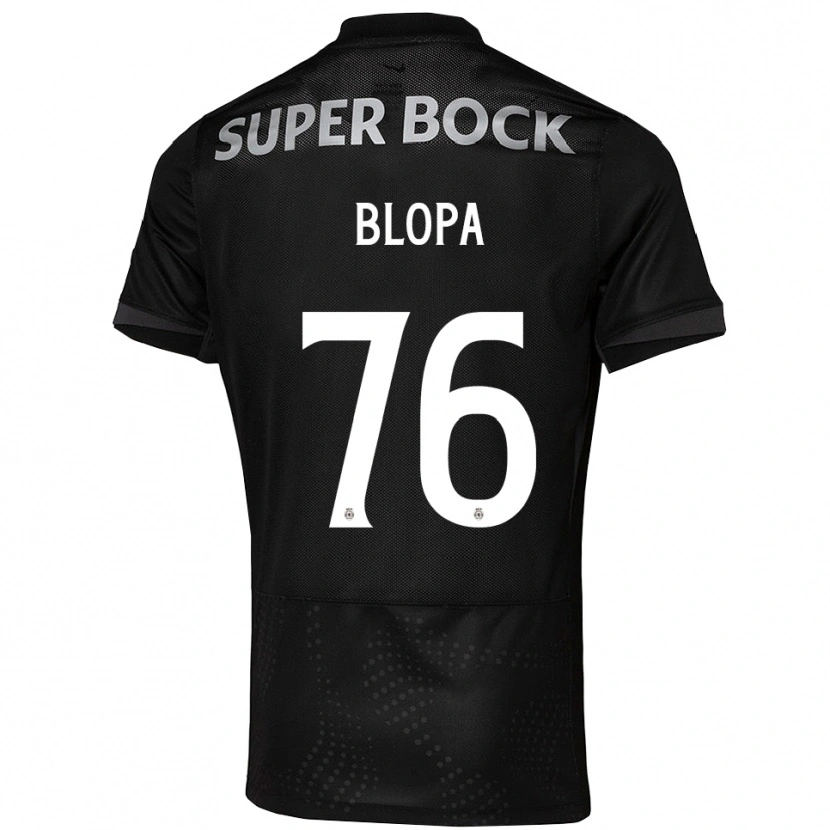Danxen Mænd Salvador Blopa #76 Sort Hvid Udebane Spillertrøjer 2025/26 Trøje T-Shirt