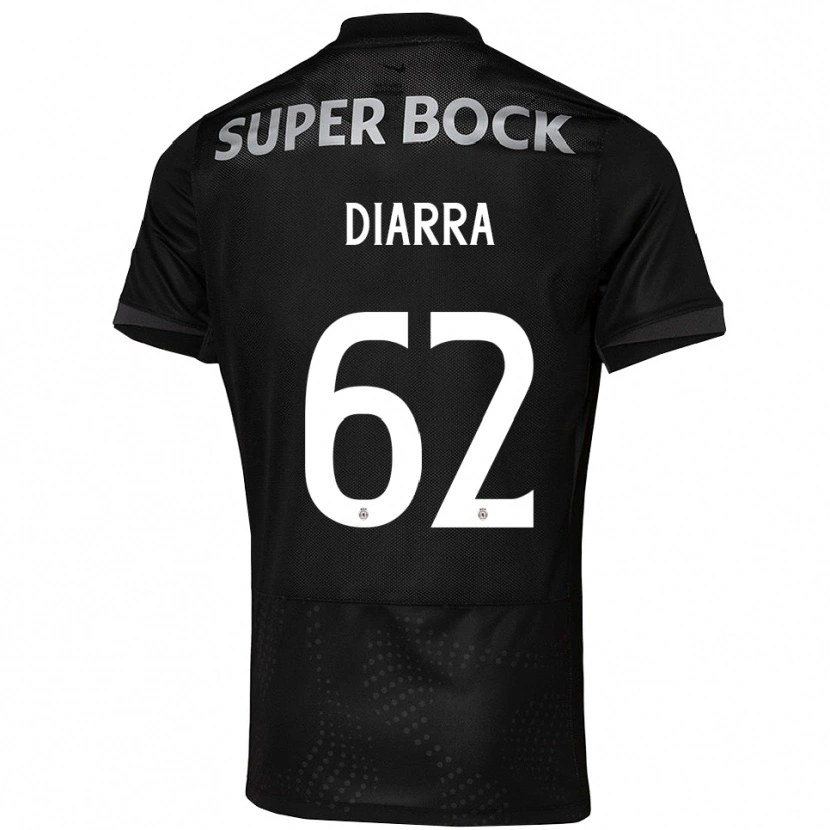 Danxen Mænd Ibrahim Diarra #62 Sort Hvid Udebane Spillertrøjer 2025/26 Trøje T-Shirt