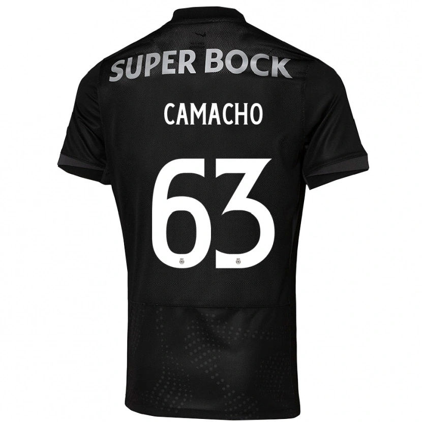 Danxen Mænd Rafael Camacho #63 Sort Hvid Udebane Spillertrøjer 2025/26 Trøje T-Shirt