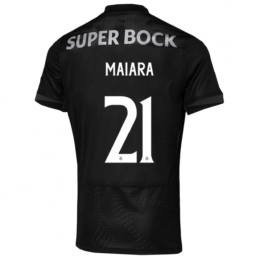 Danxen Mænd Maiara Carolina Niehues #21 Sort Hvid Udebane Spillertrøjer 2025/26 Trøje T-Shirt