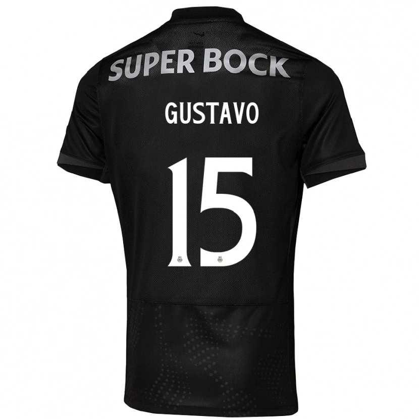 Danxen Mænd Luís Gustavo #15 Sort Hvid Udebane Spillertrøjer 2025/26 Trøje T-Shirt