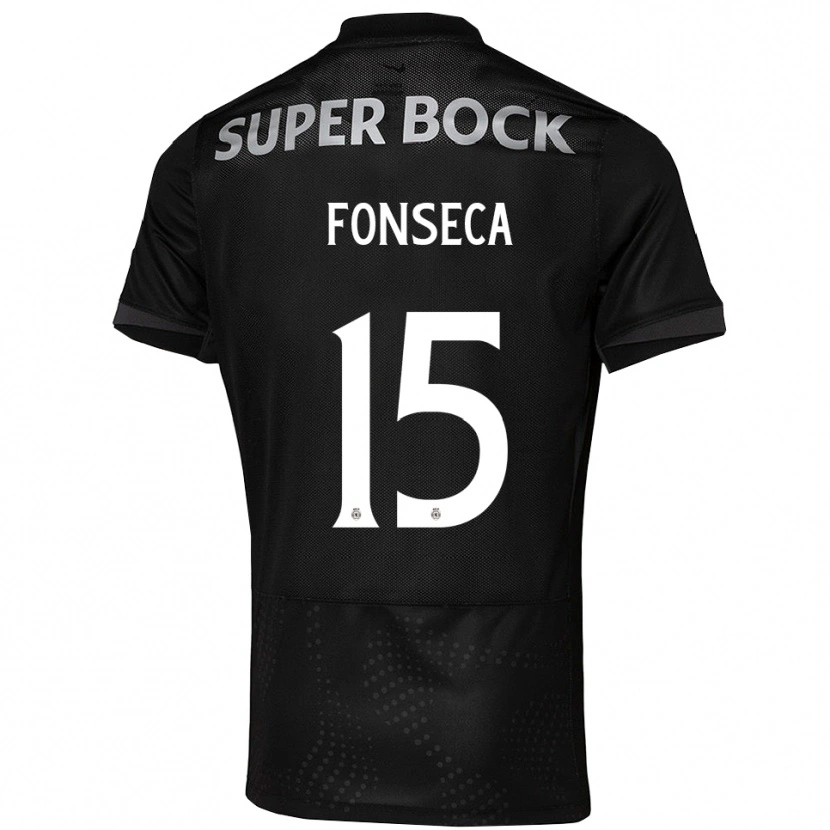 Danxen Mænd Beatriz Fonseca #15 Sort Hvid Udebane Spillertrøjer 2025/26 Trøje T-Shirt