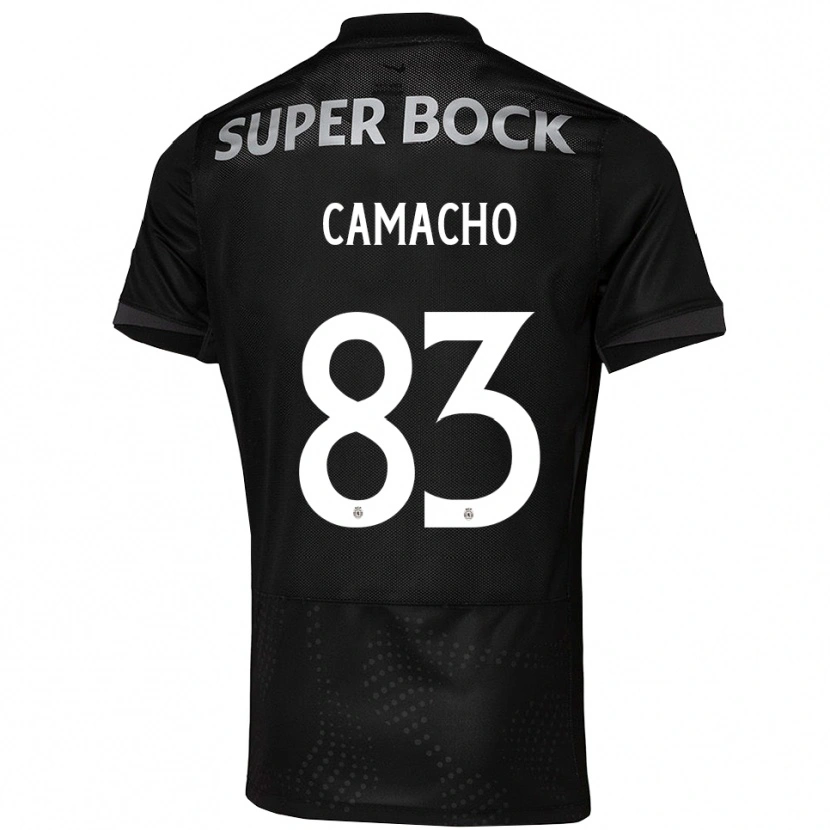 Danxen Mænd Rafael Camacho #83 Sort Hvid Udebane Spillertrøjer 2025/26 Trøje T-Shirt