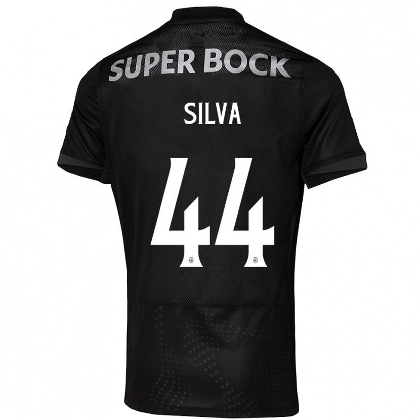 Danxen Mænd Pedro Silva #44 Sort Hvid Udebane Spillertrøjer 2025/26 Trøje T-Shirt