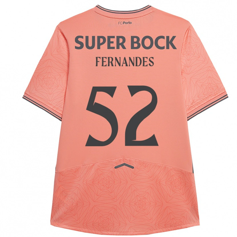 Danxen Mænd Martim Fernandes #52 Pink Navy Udebane Spillertrøjer 2025/26 Trøje T-Shirt