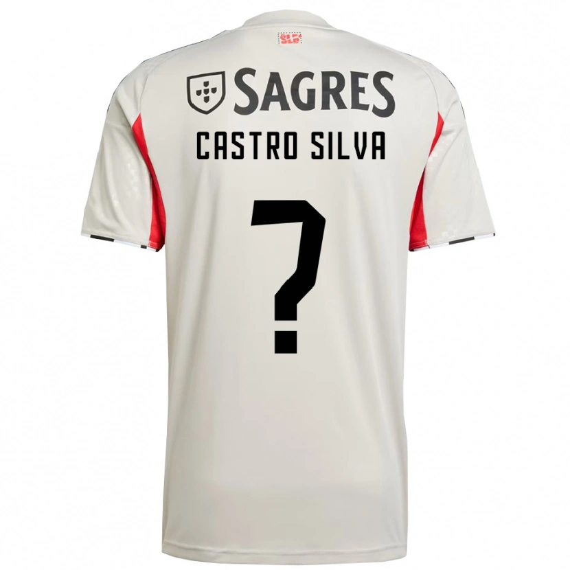 Danxen Mænd Guilherme Castro Silva #0 Off White Rød Udebane Spillertrøjer 2025/26 Trøje T-Shirt