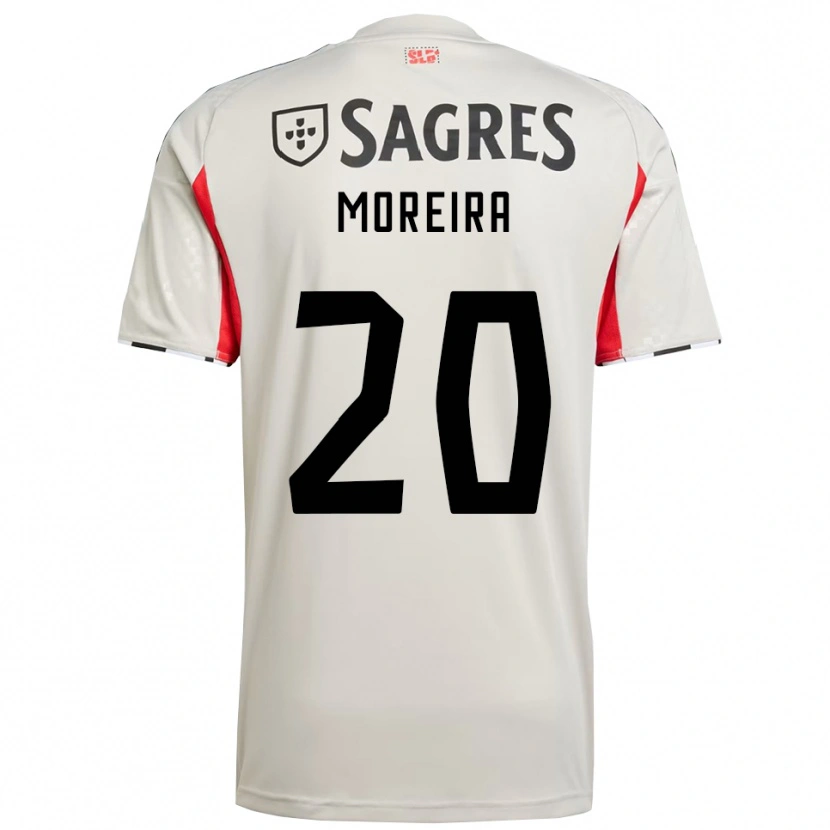 Danxen Mænd André Moreira #20 Off White Rød Udebane Spillertrøjer 2025/26 Trøje T-Shirt
