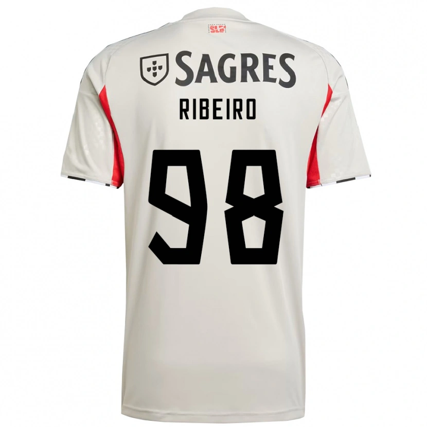 Danxen Mænd Ricardo Ribeiro #98 Off White Rød Udebane Spillertrøjer 2025/26 Trøje T-Shirt