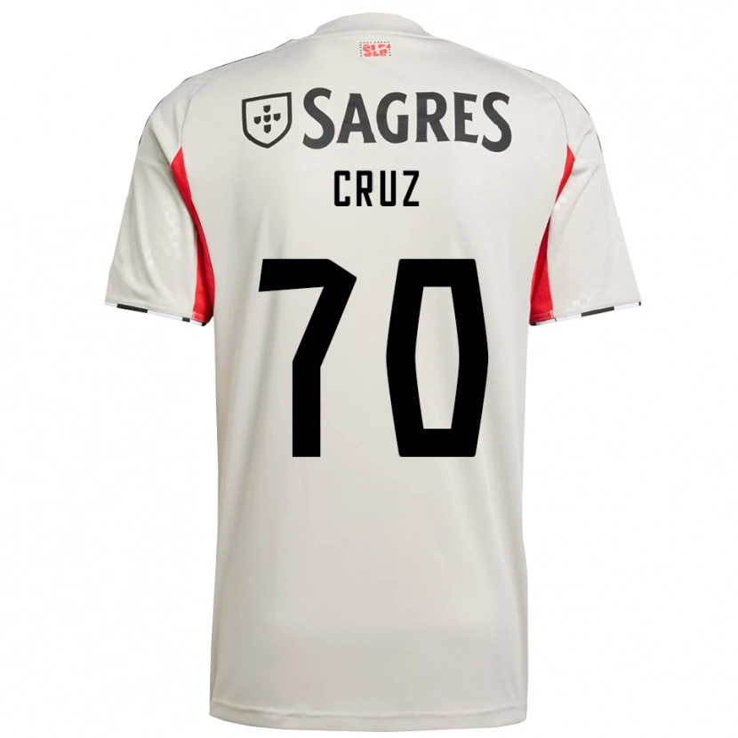 Danxen Mænd Filipe Cruz #70 Off White Rød Udebane Spillertrøjer 2025/26 Trøje T-Shirt