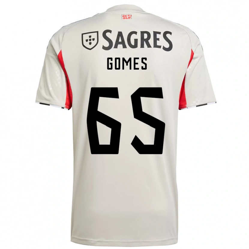 Danxen Mænd André Gomes #65 Off White Rød Udebane Spillertrøjer 2025/26 Trøje T-Shirt