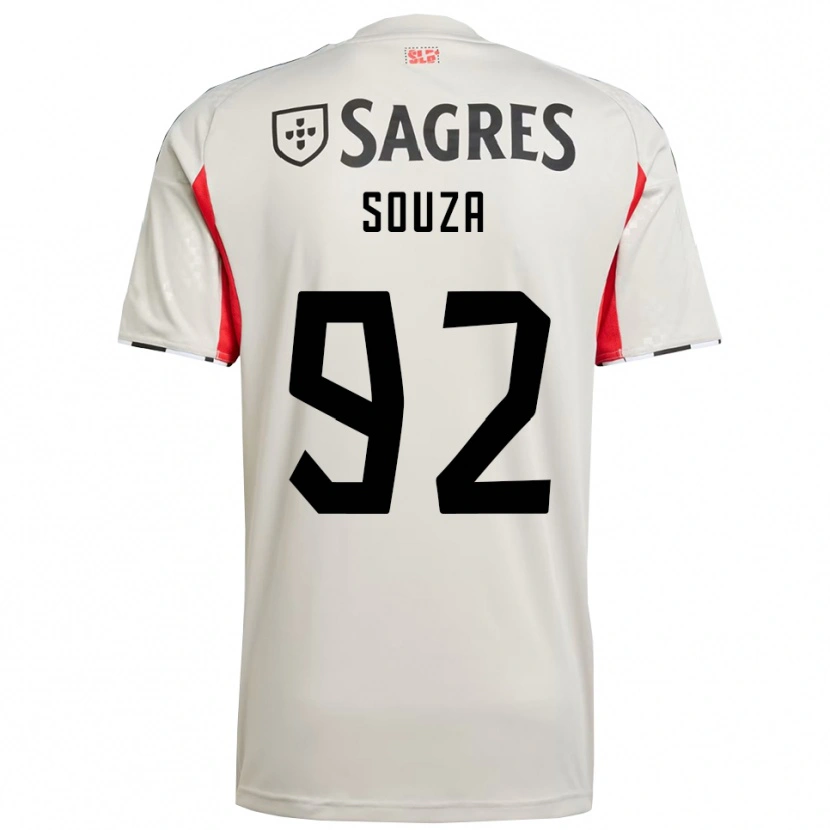Danxen Mænd Pedro Souza #92 Off White Rød Udebane Spillertrøjer 2025/26 Trøje T-Shirt