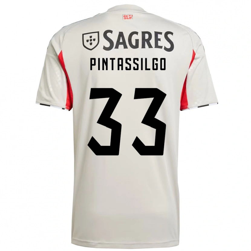 Danxen Mænd Lara Pintassilgo #33 Off White Rød Udebane Spillertrøjer 2025/26 Trøje T-Shirt