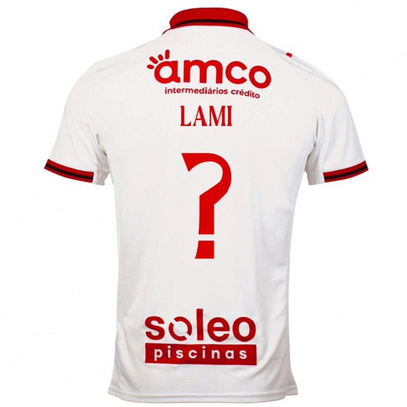 Danxen Mænd Dário Lami #0 Hvid Rød Udebane Spillertrøjer 2025/26 Trøje T-Shirt