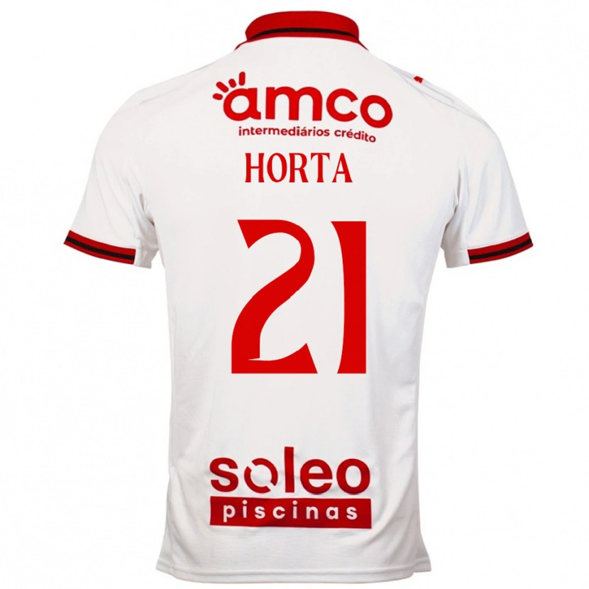 Danxen Mænd Ricardo Horta #21 Hvid Rød Udebane Spillertrøjer 2025/26 Trøje T-Shirt