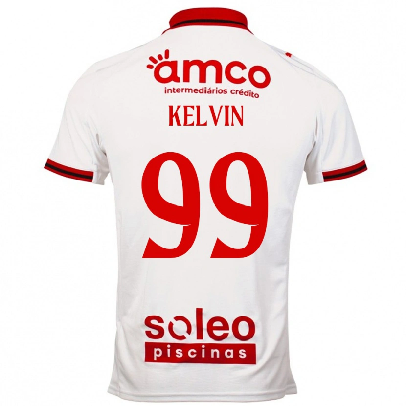 Danxen Mænd Kauan Kelvin #99 Hvid Rød Udebane Spillertrøjer 2025/26 Trøje T-Shirt