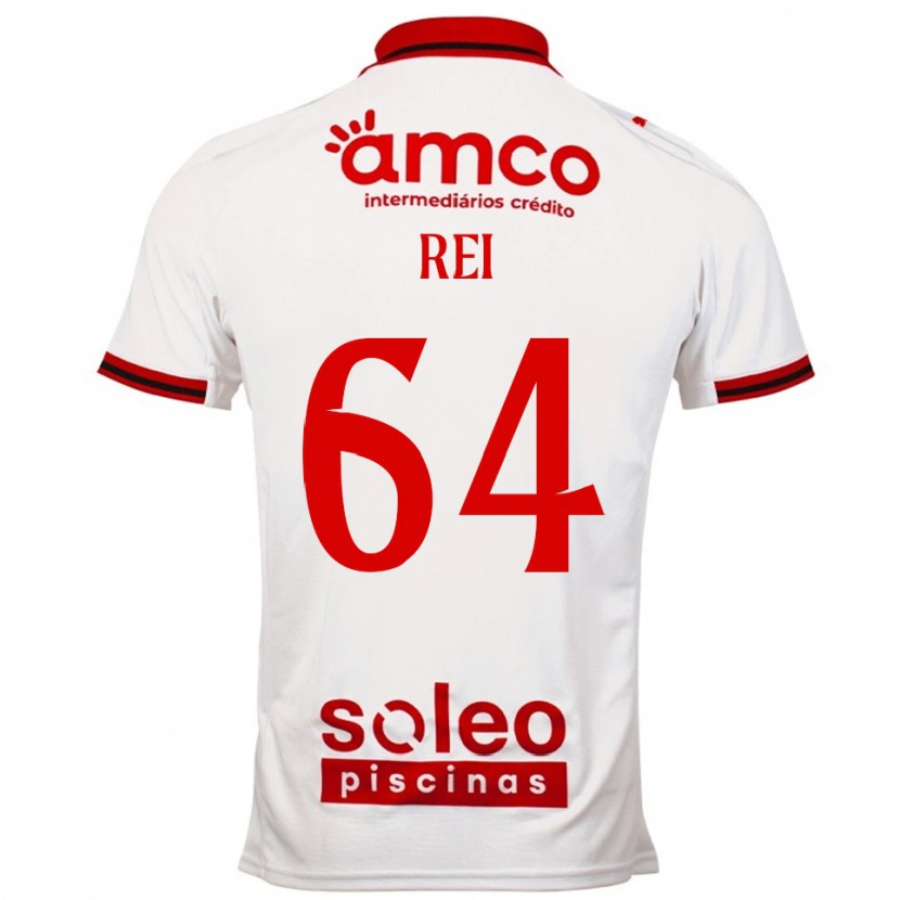 Danxen Mænd Ricardo Rei #64 Hvid Rød Udebane Spillertrøjer 2025/26 Trøje T-Shirt