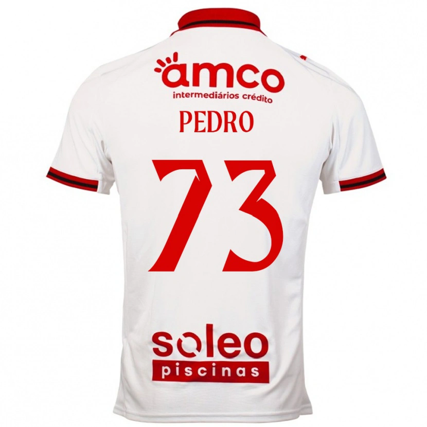 Danxen Mænd Zé Pedro #73 Hvid Rød Udebane Spillertrøjer 2025/26 Trøje T-Shirt