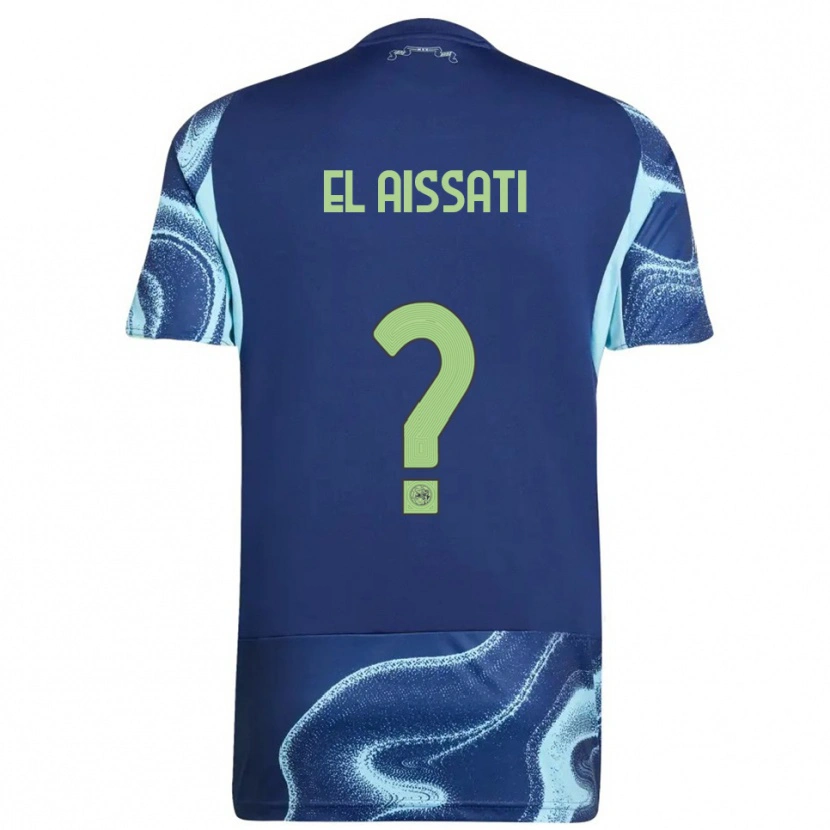 Danxen Mænd Yasser El Aissati #0 Navy Himmelblå Udebane Spillertrøjer 2025/26 Trøje T-Shirt