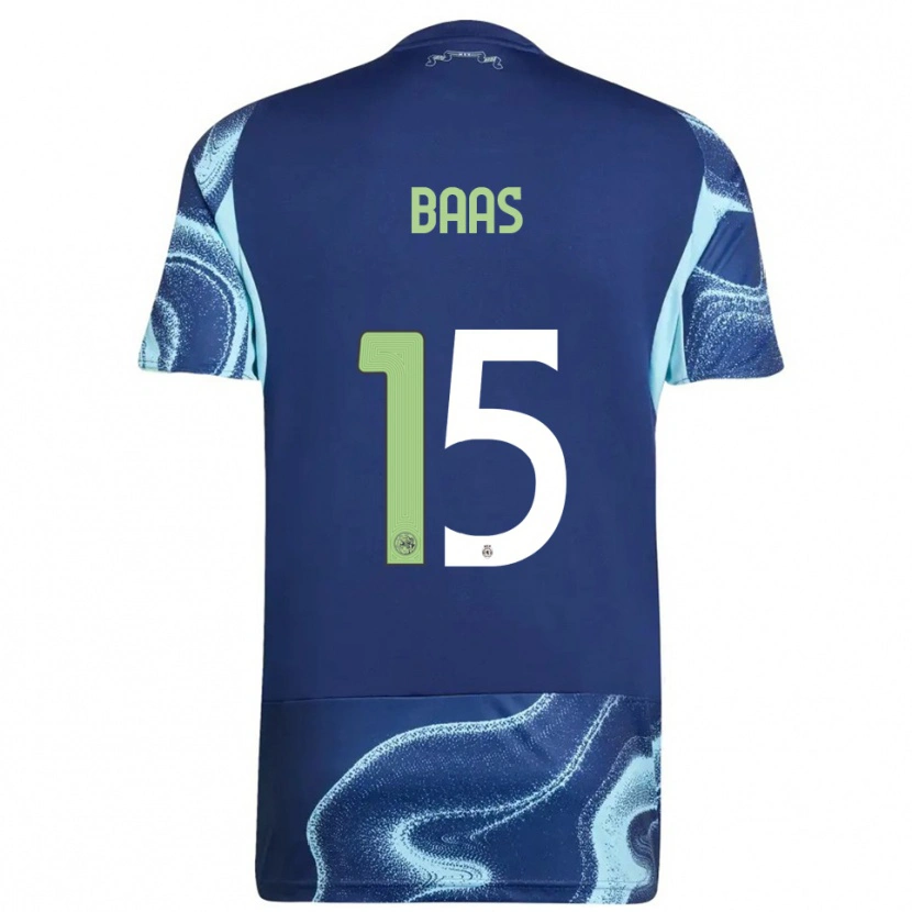 Danxen Mænd Youri Baas #15 Navy Himmelblå Udebane Spillertrøjer 2025/26 Trøje T-Shirt