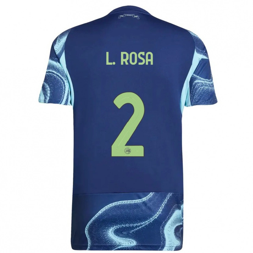 Danxen Mænd Lucas Rosa #2 Navy Himmelblå Udebane Spillertrøjer 2025/26 Trøje T-Shirt