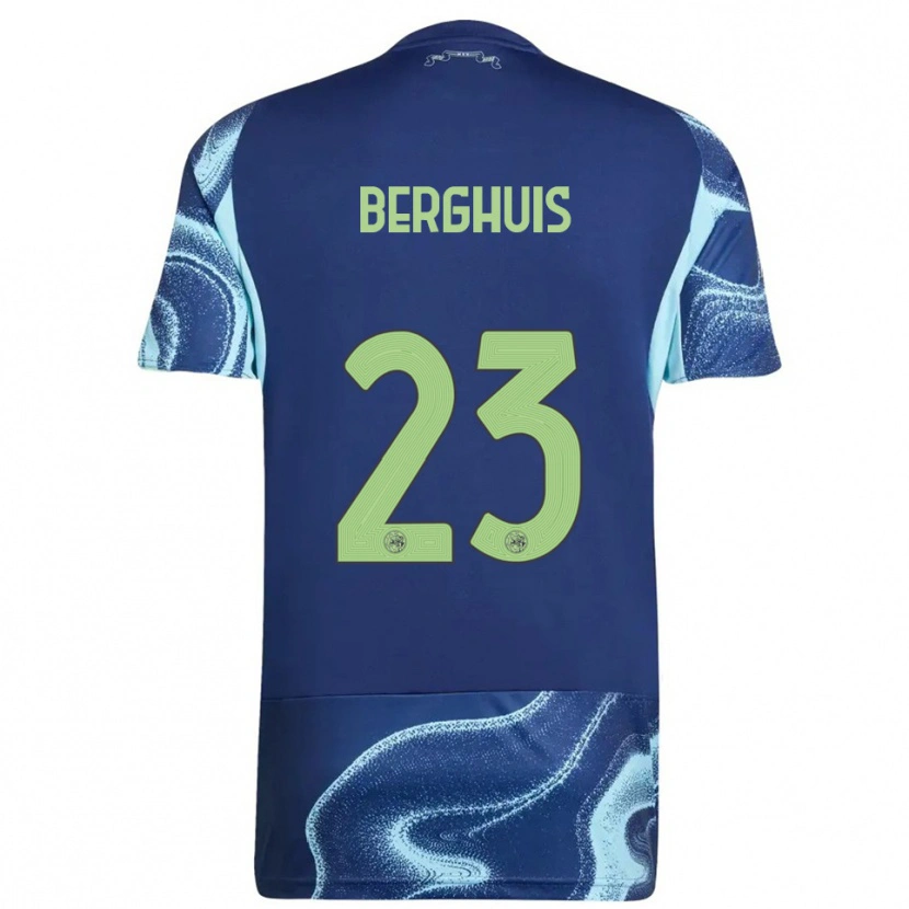 Danxen Mænd Steven Berghuis #23 Navy Himmelblå Udebane Spillertrøjer 2025/26 Trøje T-Shirt