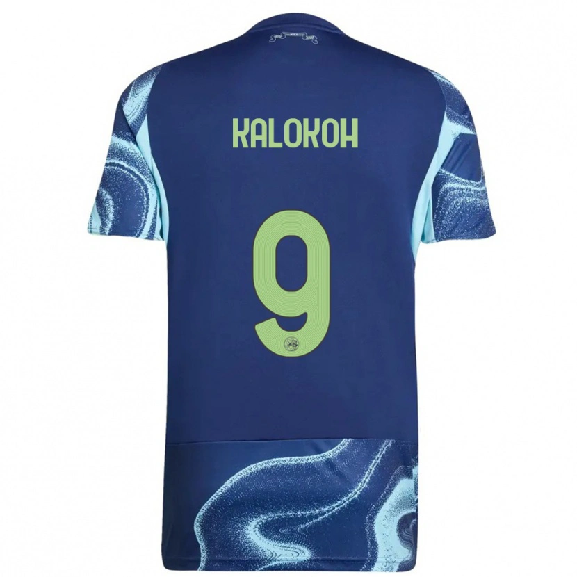 Danxen Mænd David Kalokoh #9 Navy Himmelblå Udebane Spillertrøjer 2025/26 Trøje T-Shirt