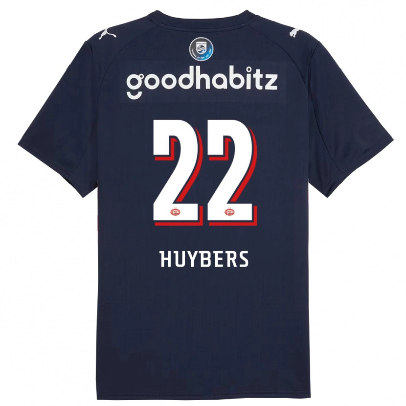 Danxen Mænd Quinten Huybers #22 Navy Hvid Udebane Spillertrøjer 2025/26 Trøje T-Shirt