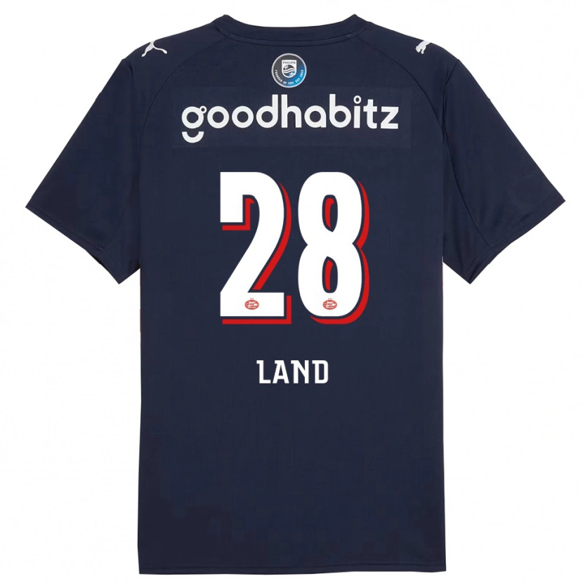 Danxen Mænd Tygo Land #28 Navy Hvid Udebane Spillertrøjer 2025/26 Trøje T-Shirt