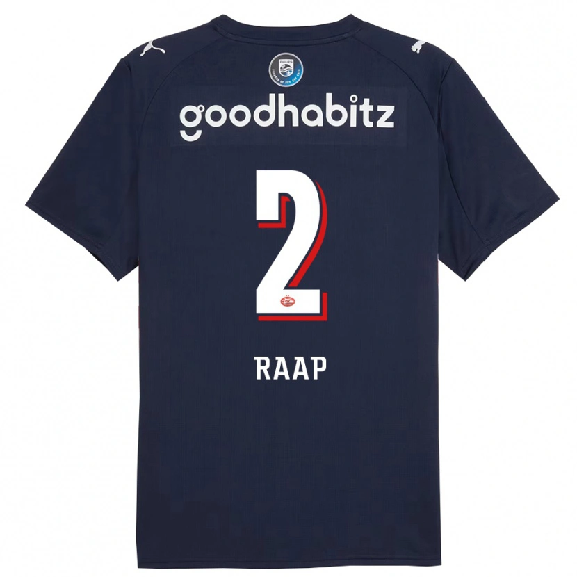 Danxen Mænd Yiandro Raap #2 Navy Hvid Udebane Spillertrøjer 2025/26 Trøje T-Shirt