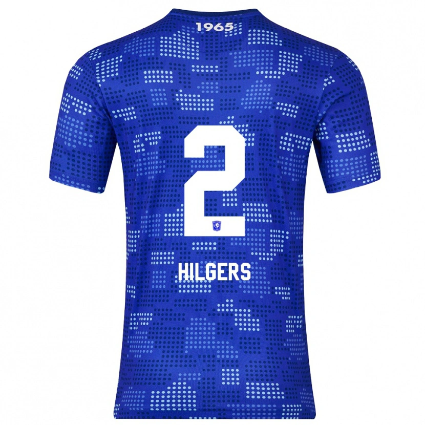 Danxen Mænd Mees Hilgers #2 Blå Himmelblå Udebane Spillertrøjer 2025/26 Trøje T-Shirt