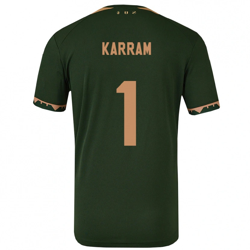 Danxen Mænd Faris Karram #1 Grøn Guld Udebane Spillertrøjer 2025/26 Trøje T-Shirt
