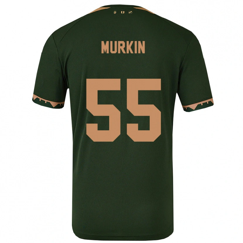 Danxen Mænd Derry Murkin #55 Grøn Guld Udebane Spillertrøjer 2025/26 Trøje T-Shirt