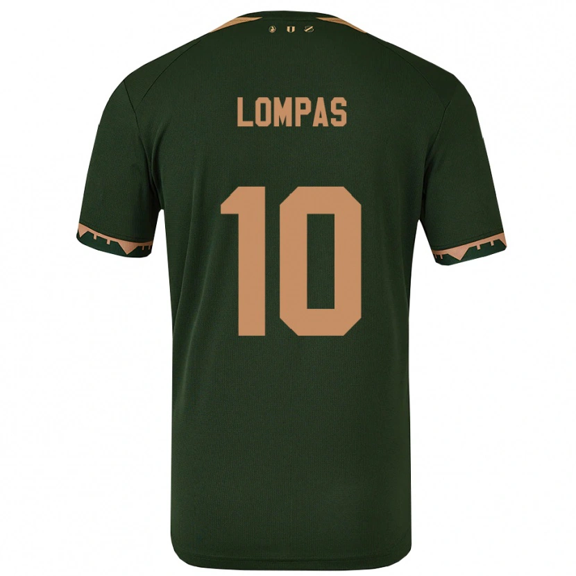 Danxen Mænd Maximos Lompas #10 Grøn Guld Udebane Spillertrøjer 2025/26 Trøje T-Shirt