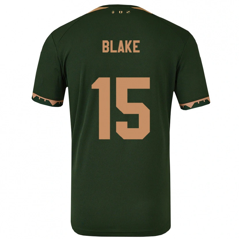 Danxen Mænd Adrian Blake #15 Grøn Guld Udebane Spillertrøjer 2025/26 Trøje T-Shirt