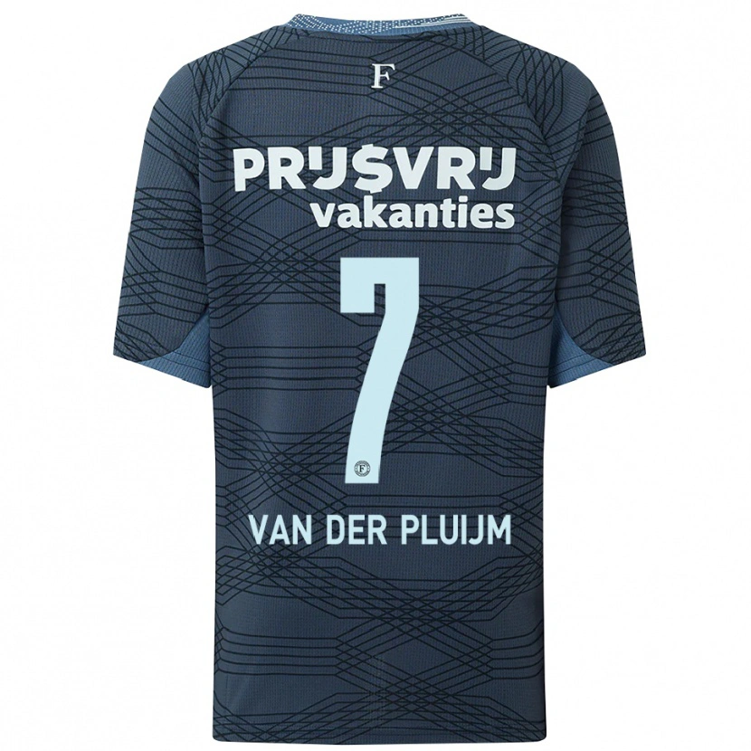 Danxen Mænd Marvin Van Der Pluijm #7 Sort Grå Udebane Spillertrøjer 2025/26 Trøje T-Shirt