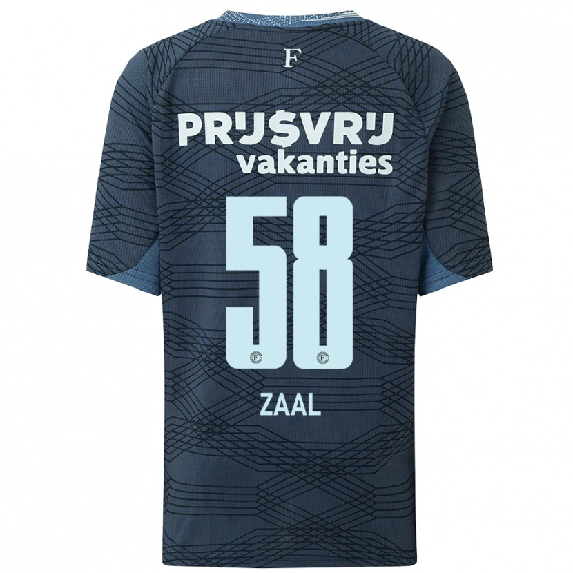 Danxen Mænd Timo Zaal #58 Sort Grå Udebane Spillertrøjer 2025/26 Trøje T-Shirt