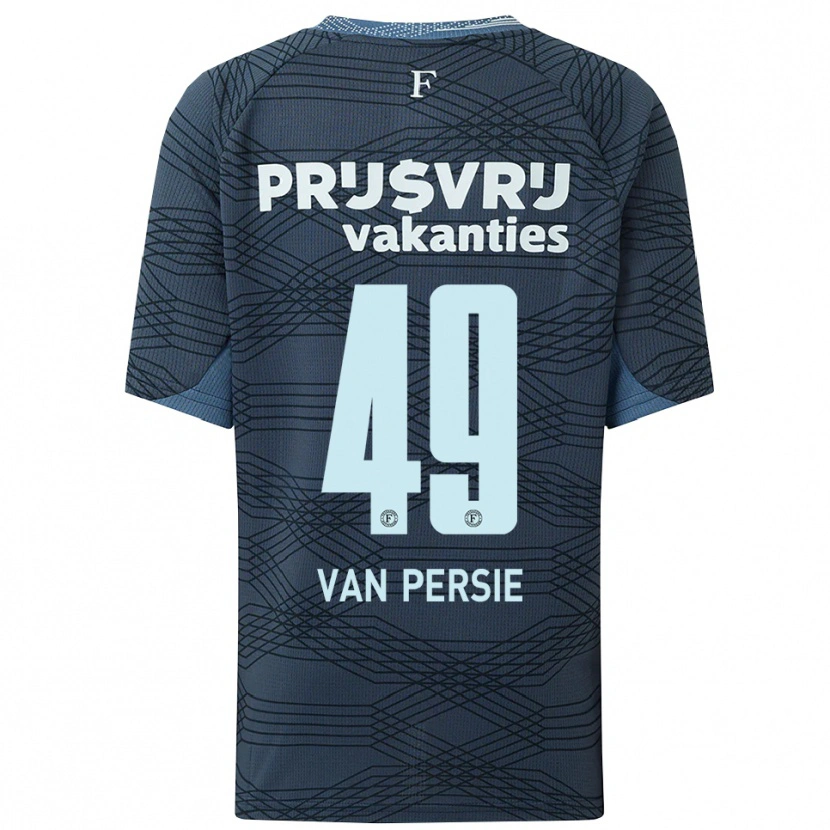 Danxen Mænd Shaqueel Van Persie #49 Sort Grå Udebane Spillertrøjer 2025/26 Trøje T-Shirt