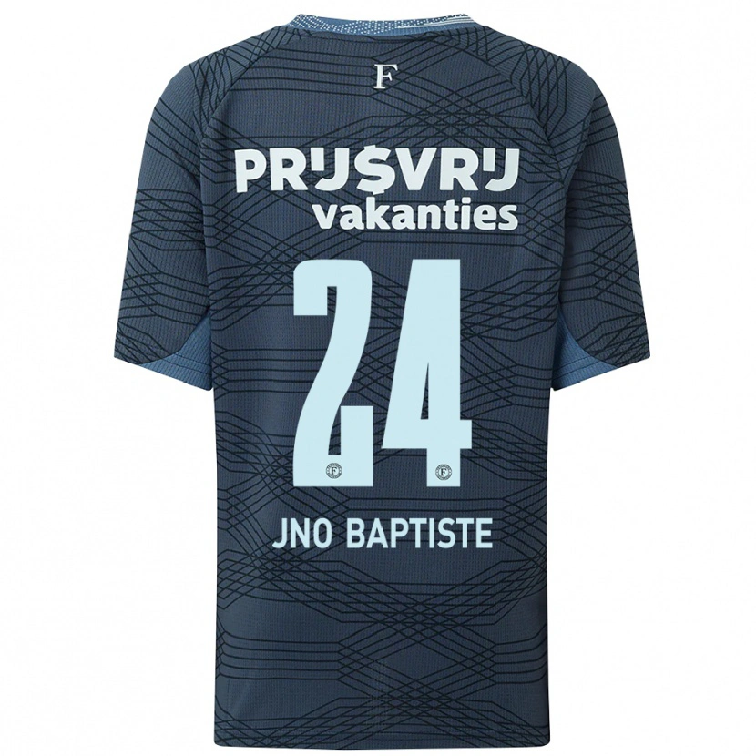 Danxen Mænd Bridget Jno Baptiste #24 Sort Grå Udebane Spillertrøjer 2025/26 Trøje T-Shirt