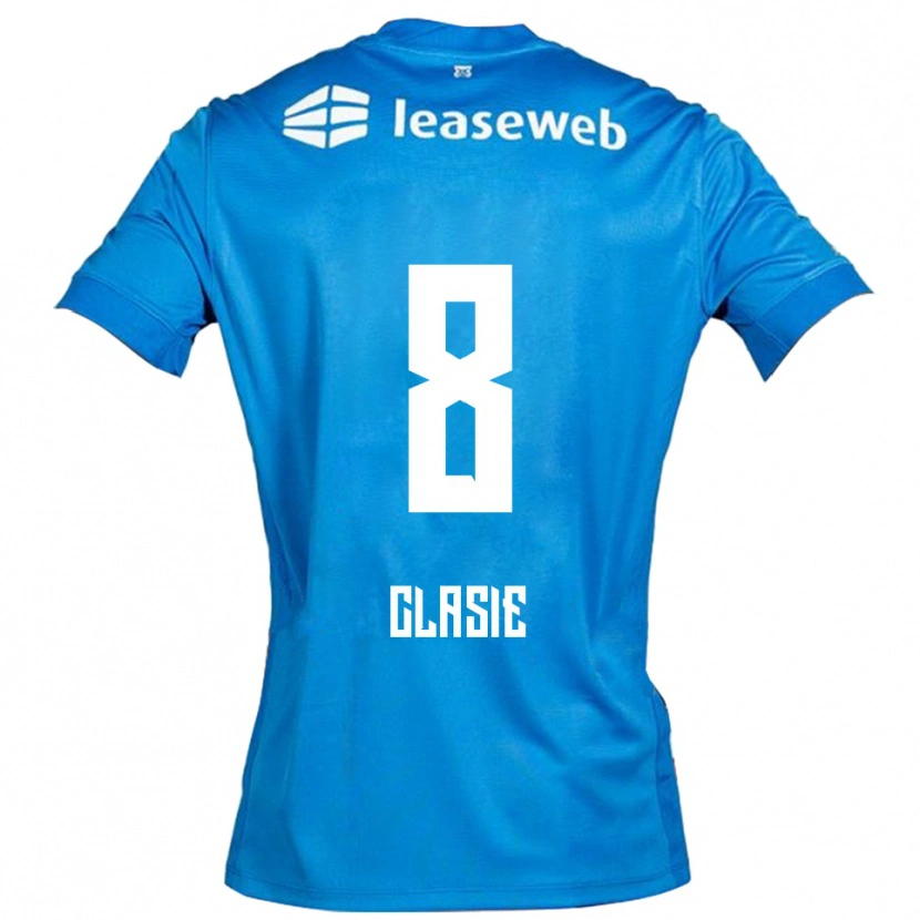 Danxen Mænd Jordy Clasie #8 Blå Hvid Udebane Spillertrøjer 2025/26 Trøje T-Shirt