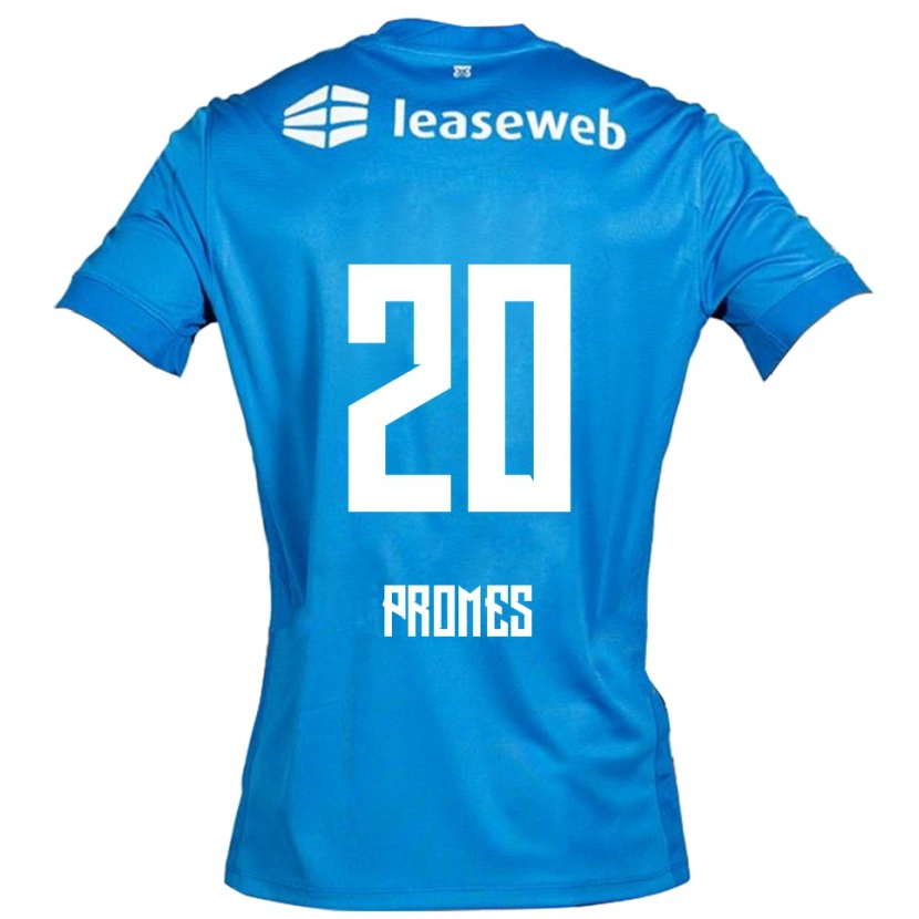 Danxen Mænd Valentino Promes #20 Blå Hvid Udebane Spillertrøjer 2025/26 Trøje T-Shirt