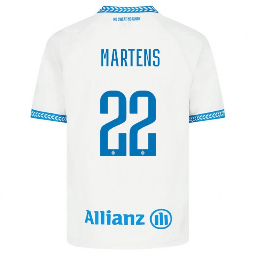Danxen Mænd Quinze Martens #22 Blå Hvid Udebane Spillertrøjer 2025/26 Trøje T-Shirt