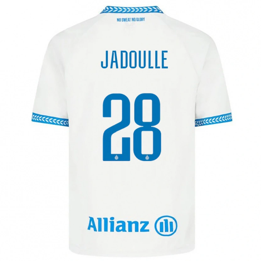 Danxen Mænd Romane Jadoulle #28 Blå Hvid Udebane Spillertrøjer 2025/26 Trøje T-Shirt