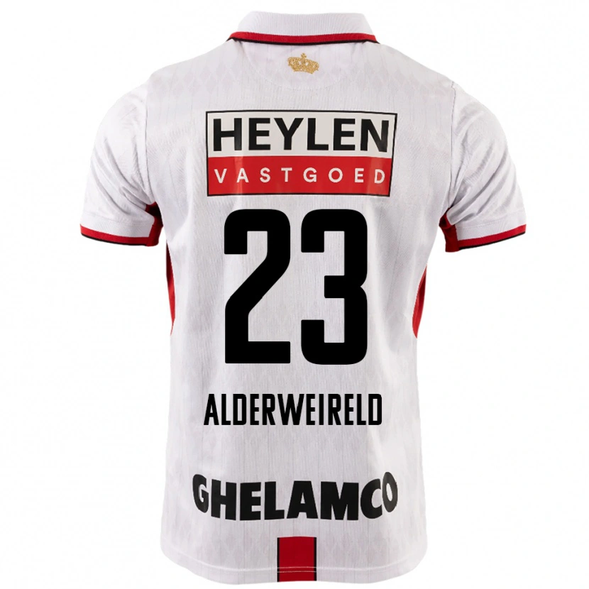 Danxen Mænd Toby Alderweireld #23 Hvid Rød Udebane Spillertrøjer 2025/26 Trøje T-Shirt