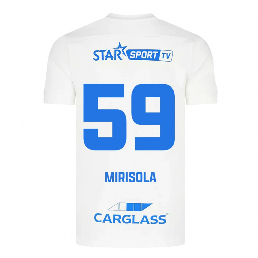 Danxen Mænd Robin Mirisola #59 Hvid Blå Udebane Spillertrøjer 2025/26 Trøje T-Shirt