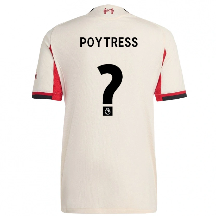Danxen Mænd Jacob Poytress #0 Hvid Sort Udebane Spillertrøjer 2025/26 Trøje T-Shirt