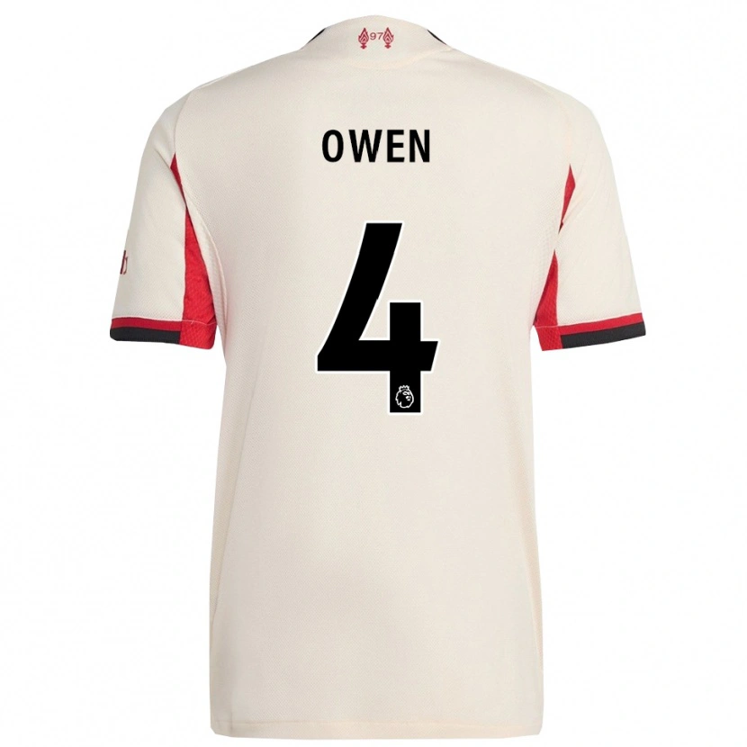 Danxen Mænd Harvey Owen #4 Hvid Sort Udebane Spillertrøjer 2025/26 Trøje T-Shirt