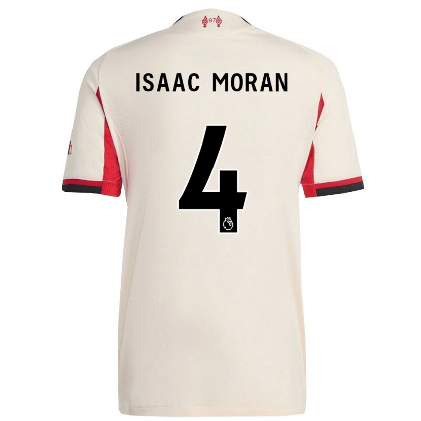 Danxen Mænd Isaac Moran #4 Hvid Sort Udebane Spillertrøjer 2025/26 Trøje T-Shirt